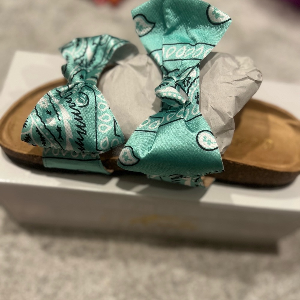 Mint Bandana Sandals